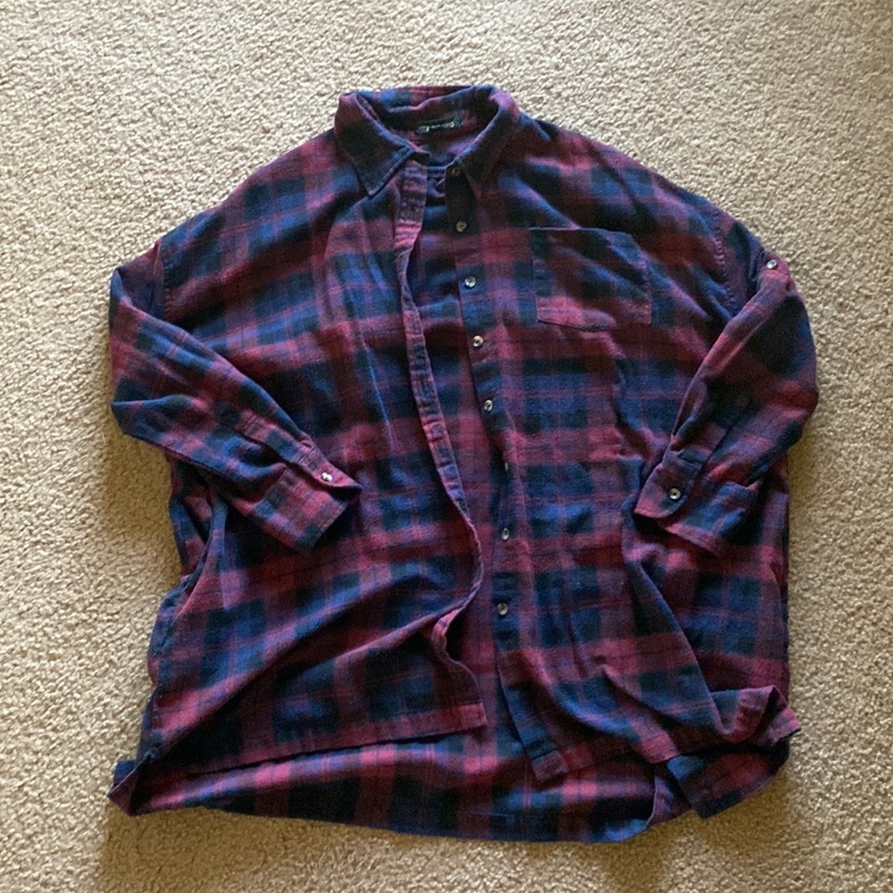 Tunic Style Flannel M/L w/ Pockets
